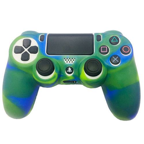 Assistência Técnica, SAC e Garantia do produto Case Capa de Silicone para Controle Dualshock 4 Playstation 4 PS4 - Azul/ Verde