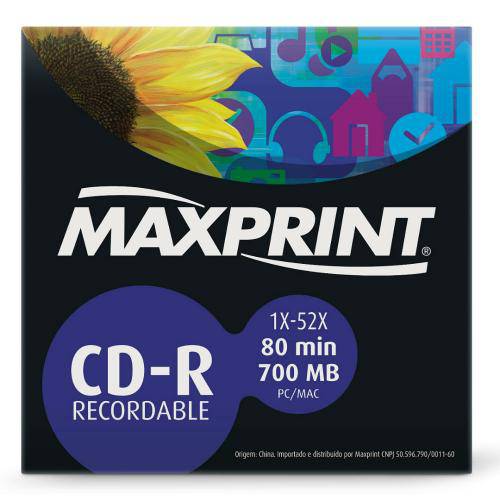 Assistência Técnica, SAC e Garantia do produto CD-R Env Maxprint 700MB/80min 52x