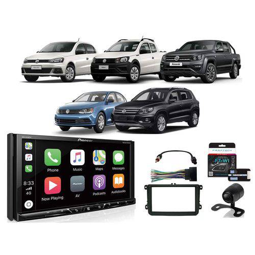 Assistência Técnica, SAC e Garantia do produto Central Multimidia Pioneer AVH-Z5180TV C/ Câmera de Ré Gol + Moldura + Chicotes + Interface P/ Gol G7/Amarok/Tiguan/Passat/Jetta