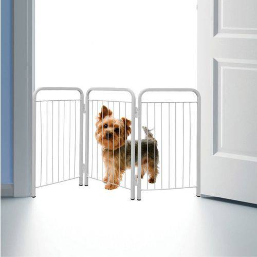 Assistência Técnica, SAC e Garantia do produto Cercado Canil para Cães Pequenos Sem Furar Porta / Parede Branco - Açomix