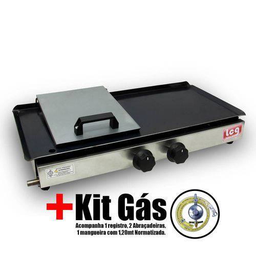 Assistência Técnica, SAC e Garantia do produto Chapa para Lanche a Gás Sanduicheira 30x58cm Lcg + Kit Gás