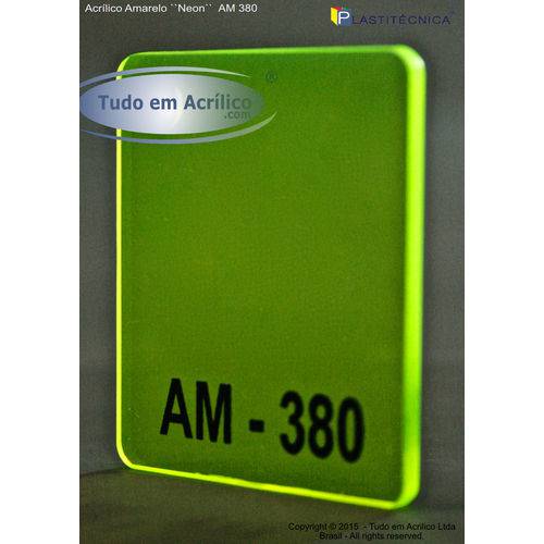 Assistência Técnica, SAC e Garantia do produto Chapa Placa de Acrílico Amarelo Am 380 200x100cm 6mm