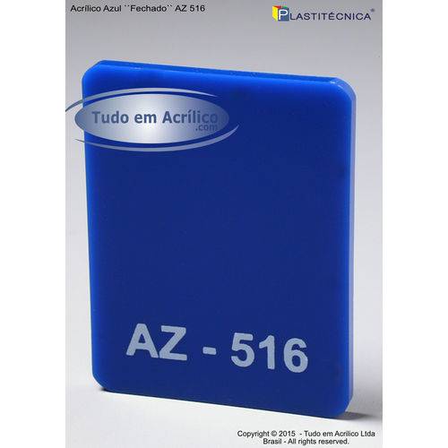 Assistência Técnica, SAC e Garantia do produto Chapa Placa de Acrílico Azul AZ 516 200x100cm 5mm