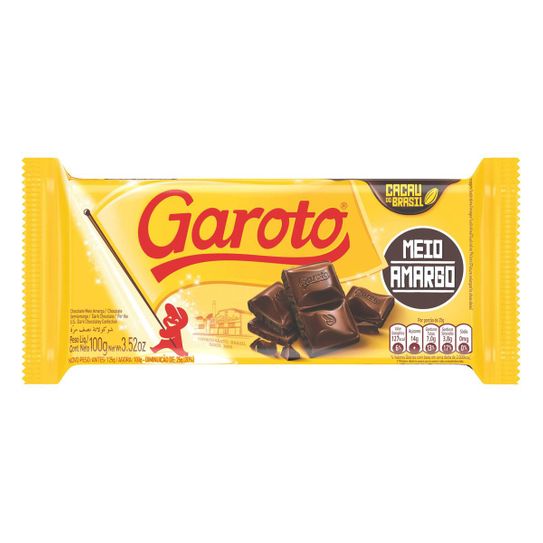 Assistência Técnica, SAC e Garantia do produto Chocolate Garoto Meio Amargo 100g