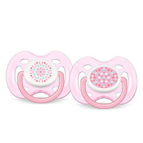 Assistência Técnica, SAC e Garantia do produto Chupeta Freeflow Contemporânea Dupla 0 a 6 Meses Philips Avent - SCF180/23 - Rosa