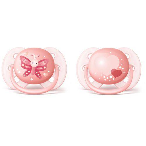 Assistência Técnica, SAC e Garantia do produto Chupeta Ultra Soft Decorada 0 a 6 Meses Philips Avent SCF223/20 - Rosa