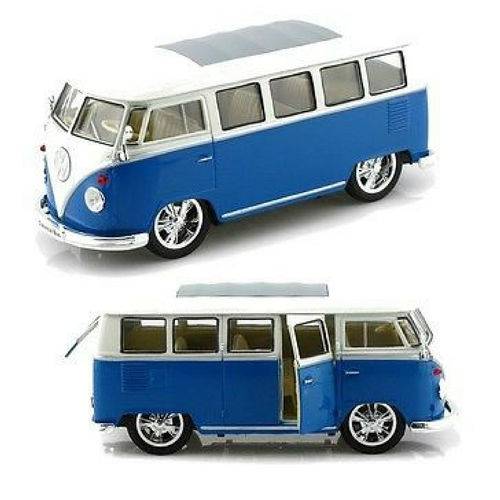 Assistência Técnica, SAC e Garantia do produto Classical Bus Vw 1962 Kombi / Combi / Perua Coleção 1/24 de Ferro Rebaixada Welly Vintage Cor Azul