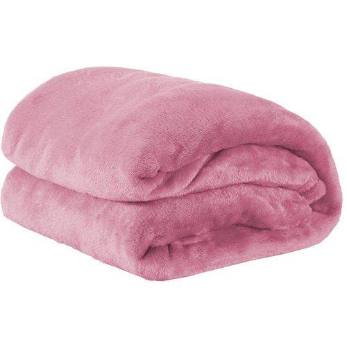 Assistência Técnica, SAC e Garantia do produto Cobertor Casal Manta de Microfilha 01 Peça (toque Aveludado) - Rosê