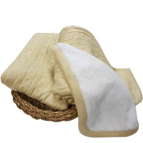 Assistência Técnica, SAC e Garantia do produto Cobertor Donna Bebê 100x75 Cm Lã Kaki com Sherpa