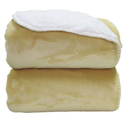 Assistência Técnica, SAC e Garantia do produto Cobertor Donna Bebê 110x90 Cm Kaki Microfibra Plush com Sherpa