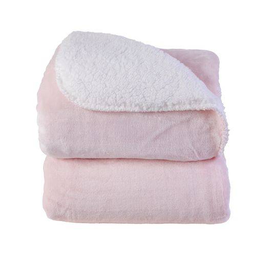 Assistência Técnica, SAC e Garantia do produto Cobertor Donna Bebê 110x90 Cm Rosa Microfibra Plush com Sherpa