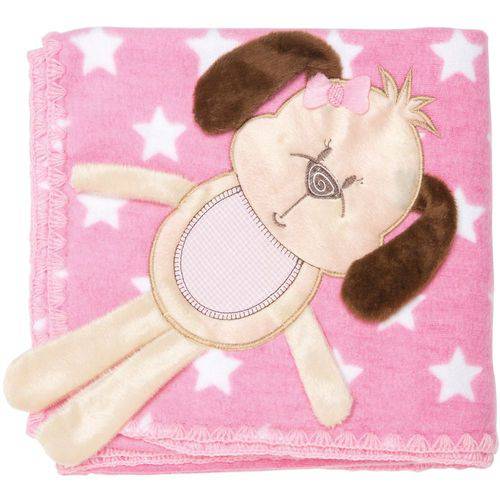Assistência Técnica, SAC e Garantia do produto Cobertor para Bebes Baby Joy Cachorrinha Estrela Rosa