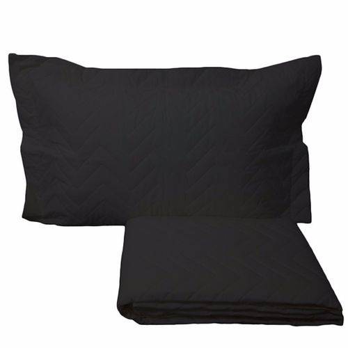 Assistência Técnica, SAC e Garantia do produto Colcha Sleep Solteiro e Porta Travesseiro Innovi Preto Kacyumara