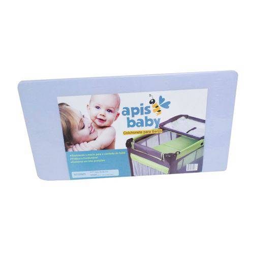 Assistência Técnica, SAC e Garantia do produto Colchonete Infantil para Berço e Cercado Tecido 100% Algodão Azul - Apis Baby