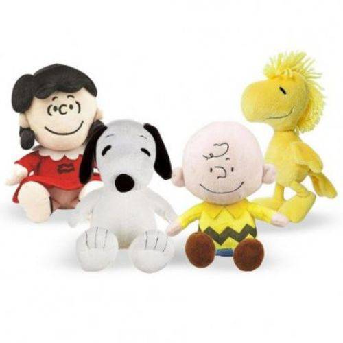 Assistência Técnica, SAC e Garantia do produto Coleção 4 Pelúcias Peanuts Snoopy, Charlie Brown, Lucy e Woodstock 20cm Mundo Plush