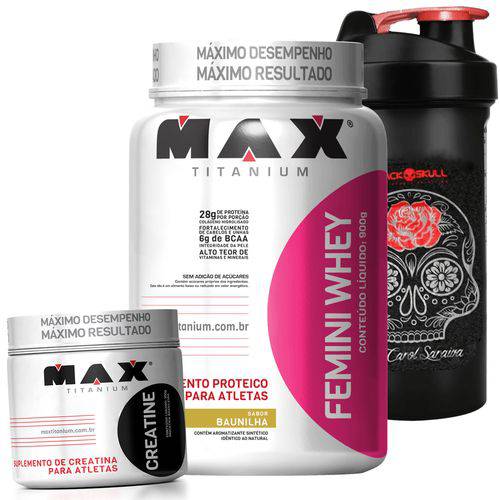 Assistência Técnica, SAC e Garantia do produto Combo Femini Whey Feminino 900g + Creatina + Shaker Mulher