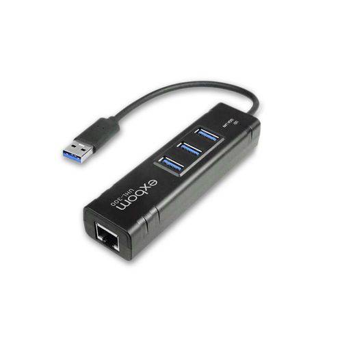 Assistência Técnica, SAC e Garantia do produto Hub Usb 3 Portas Usb 3.0 + Entrada Rj45 - UHL-300 - Exbom