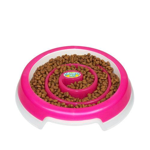 Assistência Técnica, SAC e Garantia do produto Comedouro Lento para Cães Pets Slow Truqys Pet Rosa - 650ML