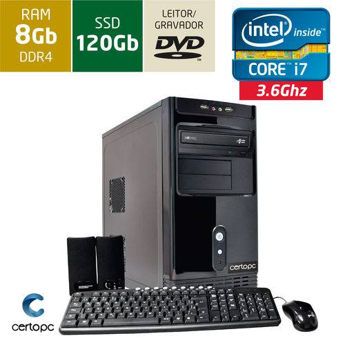 Assistência Técnica, SAC e Garantia do produto Computador Certo PC Desempenho 916 Intel Core I7 8GB SSD 120GB DVD