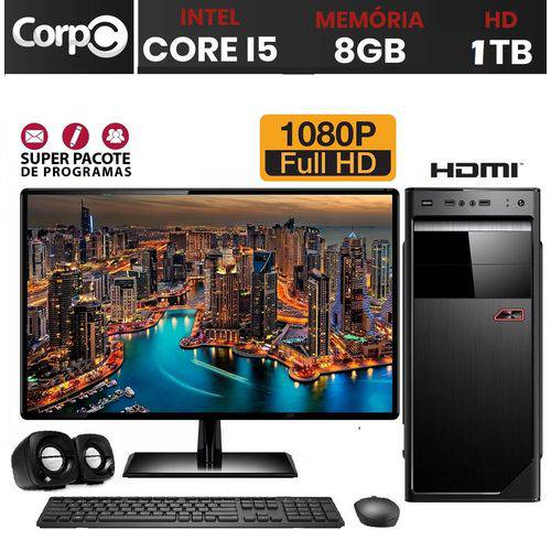 Assistência Técnica, SAC e Garantia do produto Computador Completo com Monitor Full HD 21.5 CorpC Intel Core I5 8GB HD 1TB HDMI