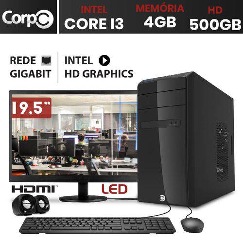 Assistência Técnica, SAC e Garantia do produto Computador CorpC Line I Intel Core I3 4GB HD 500GB Monitor LED 19 HDMI
