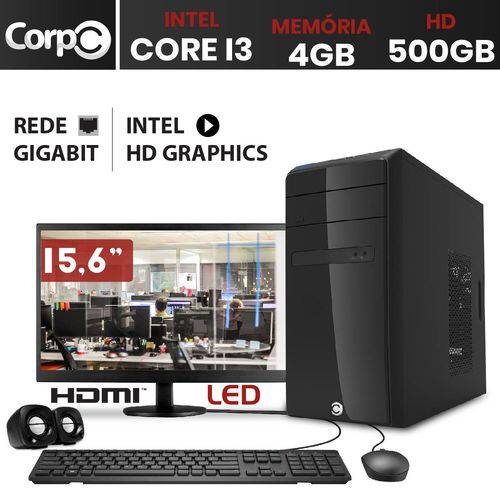 Assistência Técnica, SAC e Garantia do produto Computador CorpC Line Intel Core I3 4GB DDR3 HD 500GB HDMI Áudio 5.1 Monitor LED 15.6
