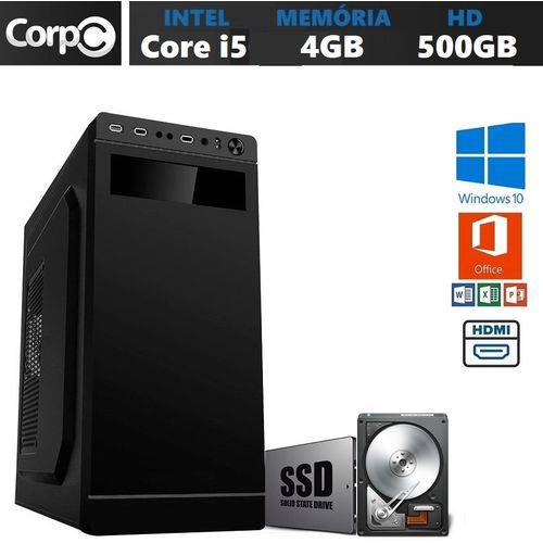 Assistência Técnica, SAC e Garantia do produto Computador CorpC Ready COI5I3I74G-H50S12W10 Intel Core I5 4GB SSD 120GB HD 500GB HDMI Windows 10