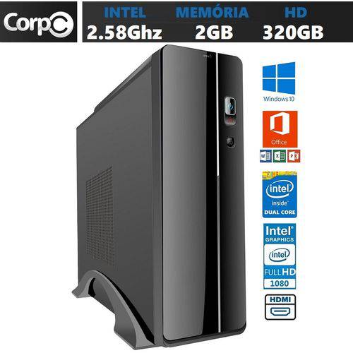 Assistência Técnica, SAC e Garantia do produto Computador CorpC Slim CJ182G-H32W10-SL Intel Dual Core 2.58Ghz 2GB 320GB Rede Gigabit HDMI Windows 10
