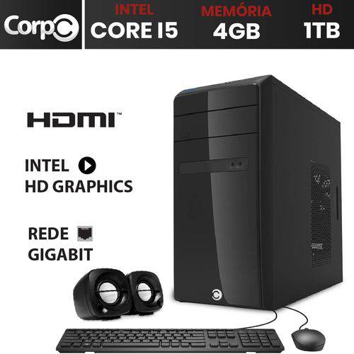 Assistência Técnica, SAC e Garantia do produto Computador Desktop CorpC Intel Core I5 4GB HD 1TB HDMI Full HD e Gráficos Intel