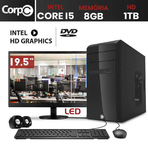 Assistência Técnica, SAC e Garantia do produto Computador Desktop CorpC Intel Core I5 8GB HD 1TB DVD Monitor LED 19.5 HDMI
