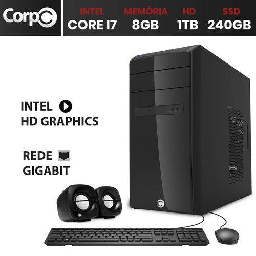 Assistência Técnica, SAC e Garantia do produto Computador Desktop CorpC Intel Core I7 3.8GHZ 8GB HD 1TB e SSD 240GB