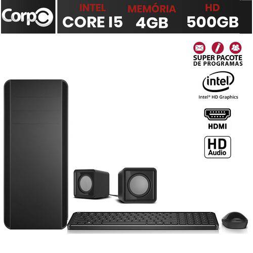 Assistência Técnica, SAC e Garantia do produto Computador Desktop CorpC Line Intel Core I5 3.3Ghz 4GB HD 500GB HDMI Full HD Mouse Teclado Caixa de Som
