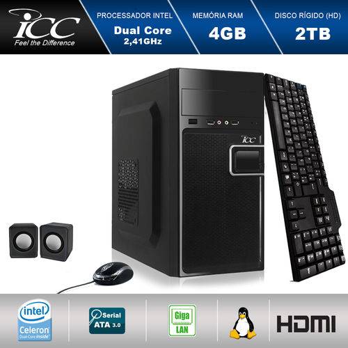 Assistência Técnica, SAC e Garantia do produto Computador Desktop Icc Iv1843k Intel Dual Core 2.41ghz 4gb HD 2tb Teclado, Mouse, Cx de Som Usb3.0 Hdmi Fullhd