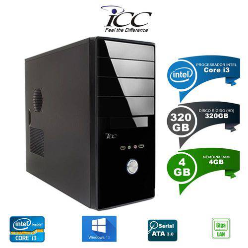 Assistência Técnica, SAC e Garantia do produto Computador Desktop Icc Iv2340w-3s Intel Core I3 4gb Hd 320gb Windows 10 Pro