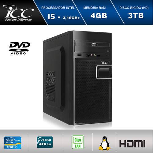 Assistência Técnica, SAC e Garantia do produto Computador Desktop Icc Vision Iv2544d Intel Core I5 3,2ghz 4gb HD 3tb com Dvdrw Hdmi Full HD