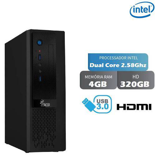Assistência Técnica, SAC e Garantia do produto Computador Desktop Slim 3green Intel Dual Core 2.8Ghz 4GB HD 320GB HDMI Full HD