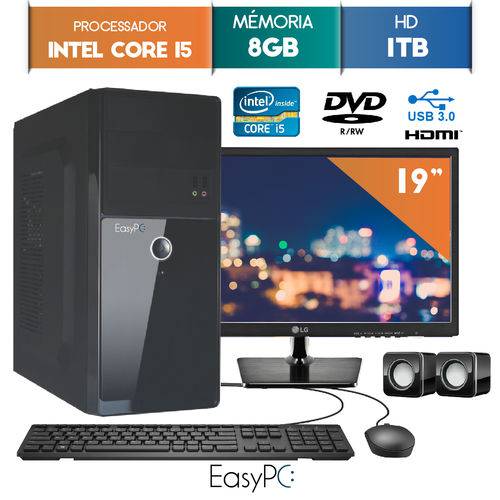 Assistência Técnica, SAC e Garantia do produto Computador EasyPC Intel Core I5 8GB HD 1TB DVD Monitor 19.5 LG 20M37A