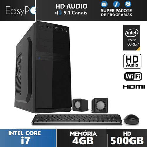 Assistência Técnica, SAC e Garantia do produto Computador EasyPC Powered By Intel Core I7 4GB HD 500GB Saída HDMI