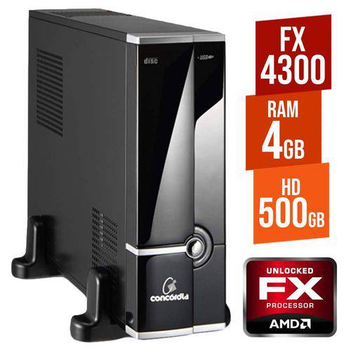 Assistência Técnica, SAC e Garantia do produto Computador Empresarial Concórdia Sff Amd Fx 4300 4GB HD 500GB