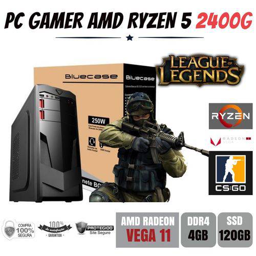 Assistência Técnica, SAC e Garantia do produto Computador Gamer Amd Ryzen 5 2400g 3.6ghz Ddr4 Ssd 120gb