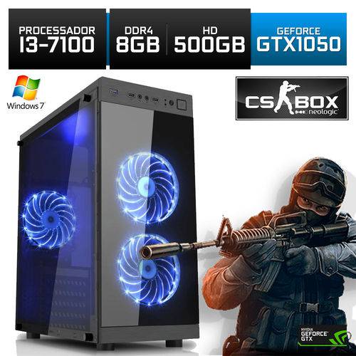 Assistência Técnica, SAC e Garantia do produto Computador Gamer Neologic Cs Box Intel I3-7100 Gtx 1050 8Gb 500Gb - Win 7 - Nli7021