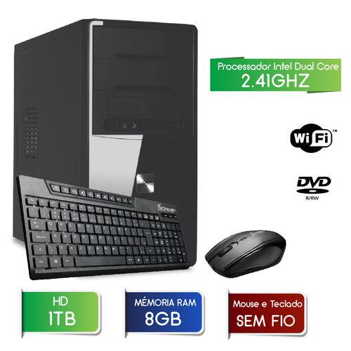 Assistência Técnica, SAC e Garantia do produto Computador 3green Fast Intel Dual Core 2.41 8gb HD 1tb Wifi USB 3.0 Hdmi DVD Mouse Teclado Sem Fio