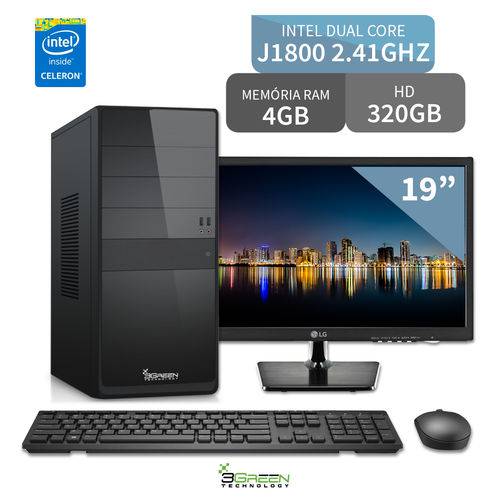 Assistência Técnica, SAC e Garantia do produto Computador 3green Fast Intel Dual Core 4GB 320GB Monitor LED 19.5" LG 20M37A