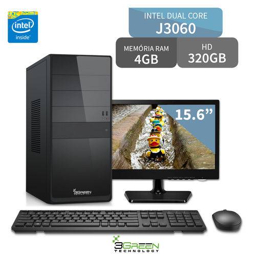 Assistência Técnica, SAC e Garantia do produto Computador 3green Intel Dual Core J3060 4gb 320gb com Monitor Led 15.6 Mouse Teclado Hdmi USB 3.0