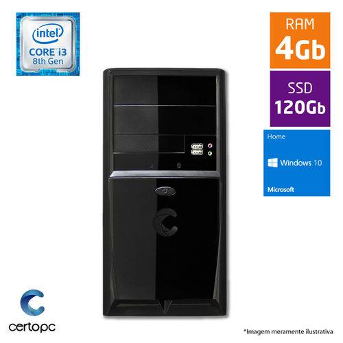 Assistência Técnica, SAC e Garantia do produto Computador Intel Core I3 8ª Geração 4GB SSD 120GB Windows 10 SL Certo PC Smart 1020