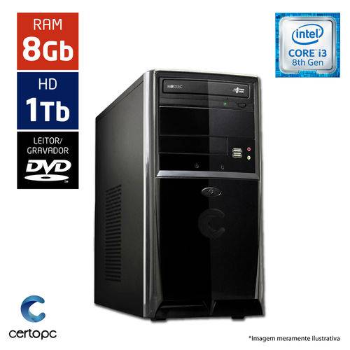 Assistência Técnica, SAC e Garantia do produto Computador Intel Core I3 8ª Geração 8GB HD 1TB DVD Certo PC Smart 1016