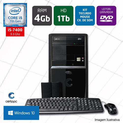 Assistência Técnica, SAC e Garantia do produto Computador Intel Core I5 7ª Geração 4GB HD 1TB DVD Windows 10 Certo PC SELECT 021