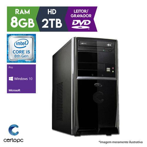 Assistência Técnica, SAC e Garantia do produto Computador Intel Core I5 8ª Geração 8GB 2TB DVD Windows 10 PRO Certo PC Select 1024