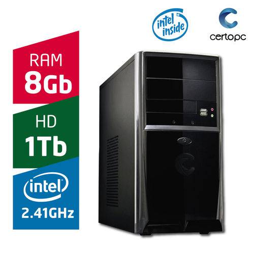 Assistência Técnica, SAC e Garantia do produto Computador Intel Dual Core 2.41GHz 8GB HD 1TB Certo PC Fit 1073