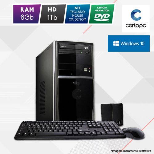 Assistência Técnica, SAC e Garantia do produto Computador Intel Dual Core 2.41GHz 8GB HD 1TB DVD Windows 10 SL Certo PC Fit 1080